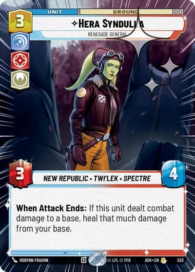 Hera Syndulla - Renegade General (Hyperspace Foil) 533 Ashes of the Empire Star Wars card