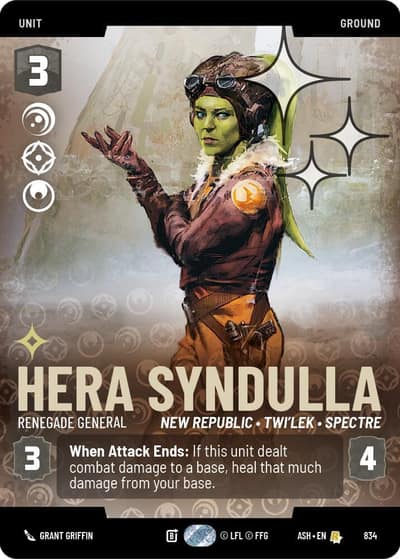 Hera Syndulla - Renegade General (Prestige Foil) 834 Ashes of the Empire Star Wars card