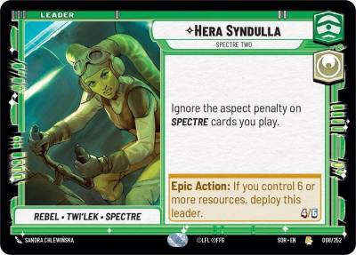 Hera Syndulla - Spectre Two 008/252 Spark of Rebellion Star Wars card