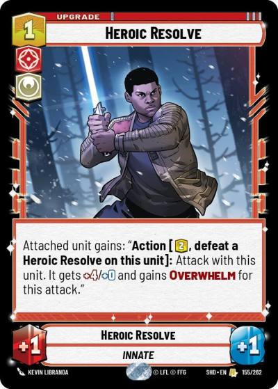 Heroic Resolve 155/262 Shadows of the Galaxy Star Wars card