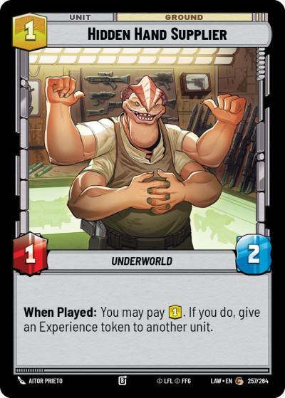 Hidden Hand Supplier 257/264 A Lawless Time Star Wars card
