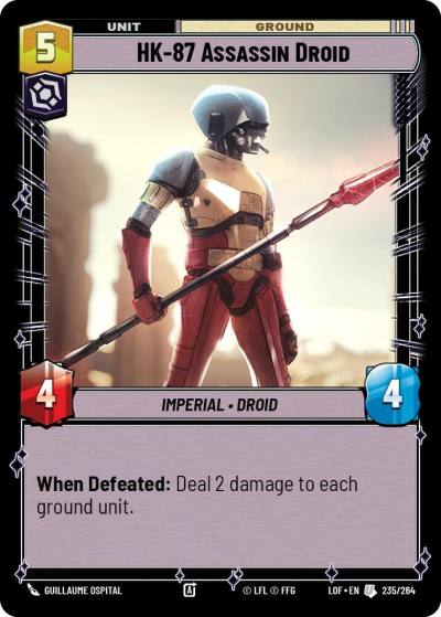 HK-87 Assassin Droid 235/264 Legends of the Force Star Wars card