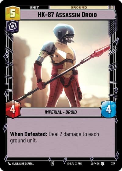 HK-87 Assassin Droid (Foil) 737 Legends of the Force Star Wars card