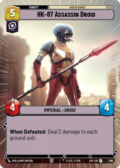 HK-87 Assassin Droid (Hyperspace) 499 Legends of the Force Star Wars card