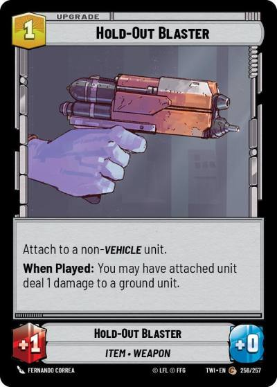 Hold-Out Blaster 256/257 Twilight of the Republic Star Wars card