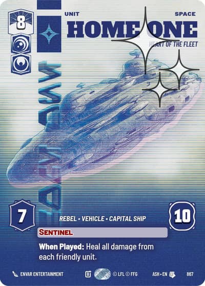 Home One - Heart of the Fleet (Prestige Foil) 867 Ashes of the Empire Star Wars card