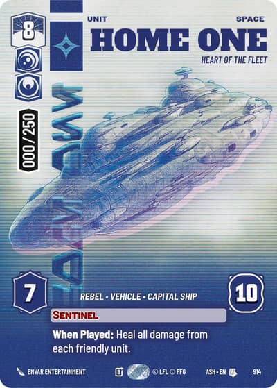 Home One - Heart of the Fleet (Serialized) 914 Ashes of the Empire Star Wars card