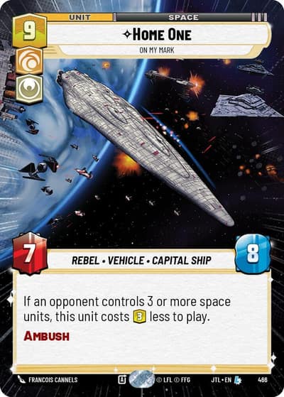 Home One - On My Mark (Hyperspace) 466 Jump to Lightspeed Star Wars card