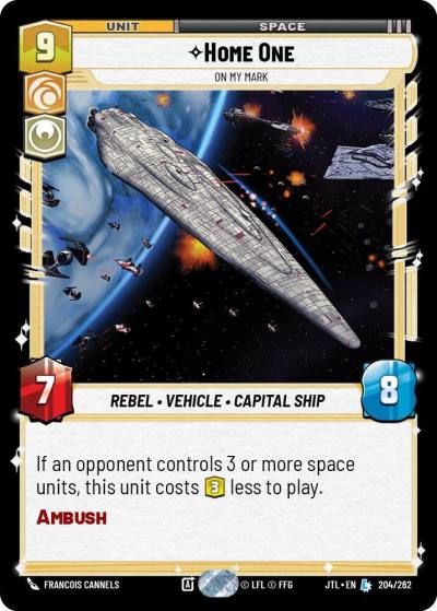 Home One - On My Mark 204/262 Jump to Lightspeed Star Wars card