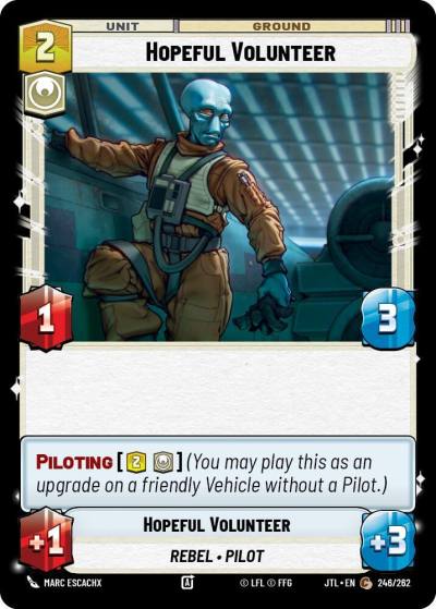 Hopeful Volunteer 246/262 Jump to Lightspeed Star Wars card