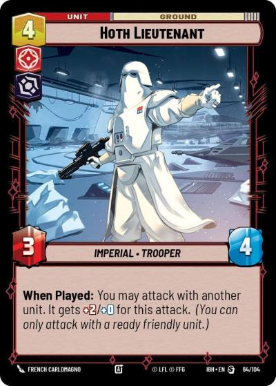 Hoth Lieutenant 64/104 Intro Battle Hoth Star Wars card