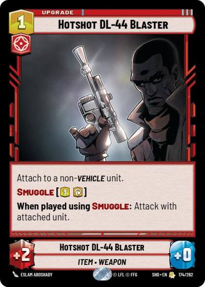 Hotshot DL-44 Blaster 174/262 Shadows of the Galaxy Star Wars card
