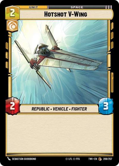 Hotshot V-Wing 209/257 Twilight of the Republic Star Wars card