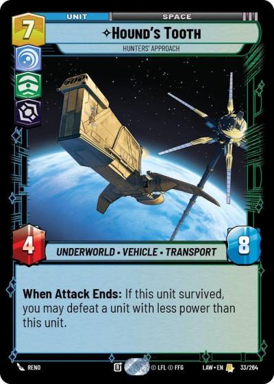 Hound's Tooth - Hunters' Approach 33/264 A Lawless Time Star Wars card