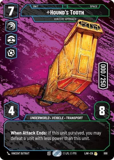 Hound's Tooth - Hunters' Approach (Serialized) 866 A Lawless Time Star Wars card