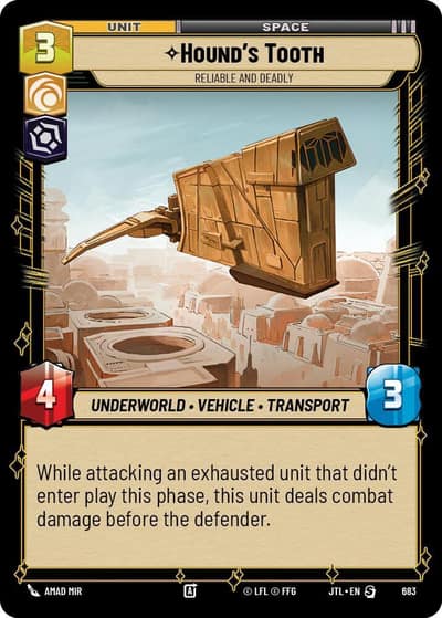 Hound's Tooth - Reliable and Deadly (Foil) 683 Jump to Lightspeed Star Wars card