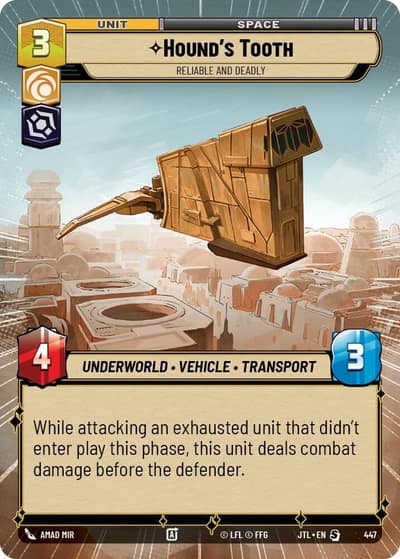 Hound's Tooth - Reliable and Deadly (Hyperspace) 447 Jump to Lightspeed Star Wars card