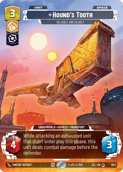 Hound's Tooth - Reliable and Deadly (Prestige Foil) 1074 Jump to Lightspeed Star Wars card