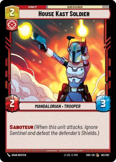 House Kast Soldier 162/262 Shadows of the Galaxy Star Wars card
