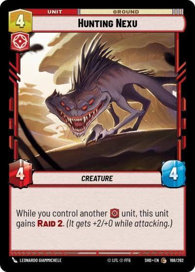Hunting Nexu 168/262 Shadows of the Galaxy Star Wars card