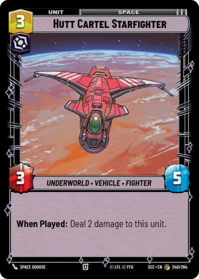 Hutt Cartel Starfighter 240/264 Secrets of Power Star Wars card