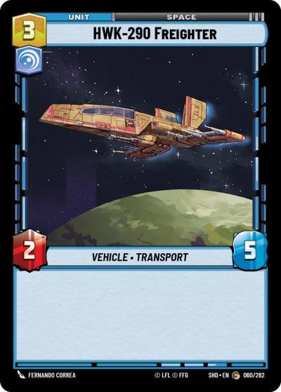 HWK-290 Freighter 060/262 Shadows of the Galaxy Star Wars card