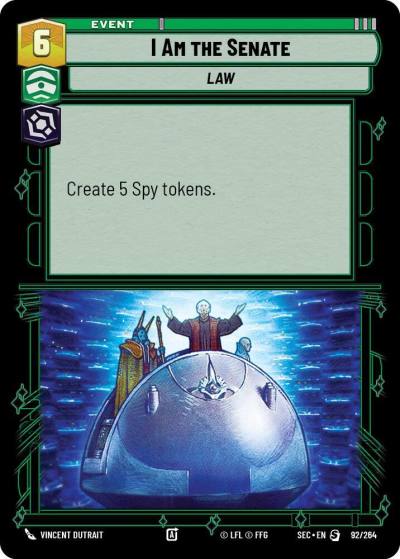I Am the Senate 92/264 Secrets of Power Star Wars card