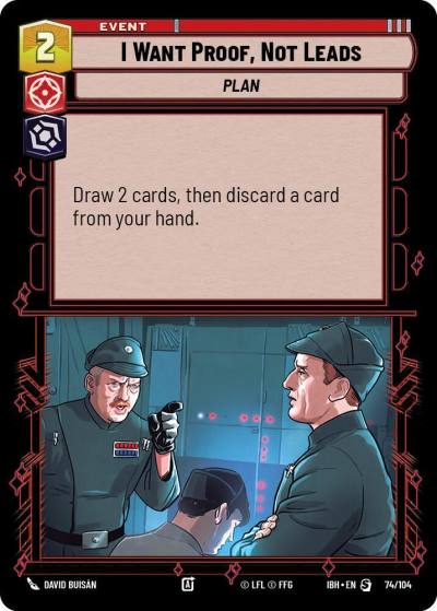 I Want Proof, Not Leads 74/104 Intro Battle Hoth Star Wars card