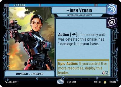 Iden Versio - Inferno Squad Commander 002/252 Spark of Rebellion Star Wars card