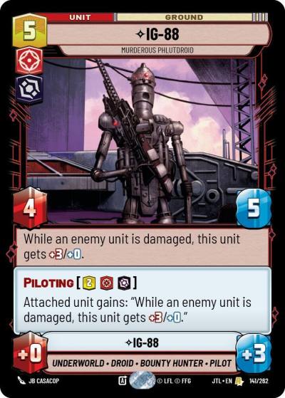 IG-88 - Murderous Phlutdroid 141/262 Jump to Lightspeed Star Wars card