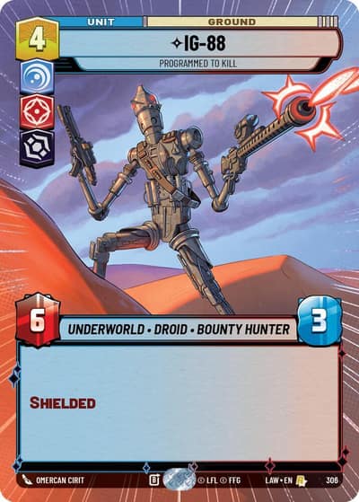 IG-88 - Programmed to Kill (Hyperspace) 306 A Lawless Time Star Wars card