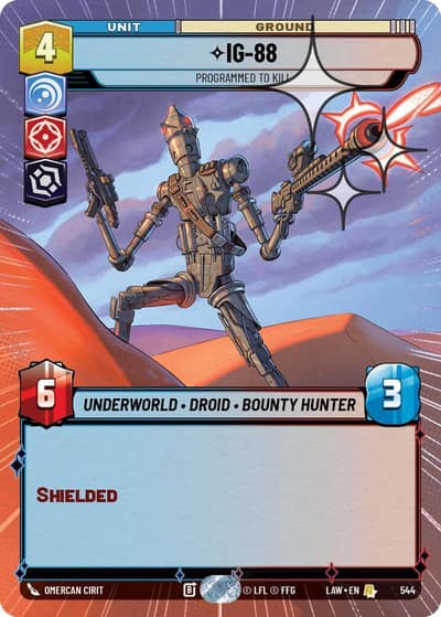 IG-88 - Programmed to Kill (Hyperspace Foil) 544 A Lawless Time Star Wars card