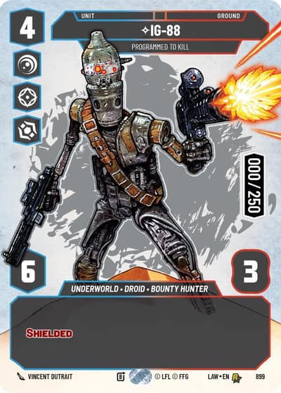 IG-88 - Programmed to Kill (Serialized) 899 A Lawless Time Star Wars card
