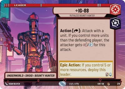IG-88 - Ruthless Bounty Hunter (Hyperspace) 278 Spark of Rebellion Star Wars card