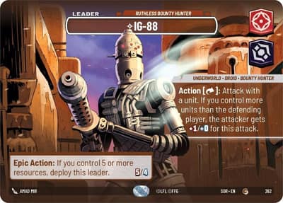 IG-88 - Ruthless Bounty Hunter (Showcase) 262 Spark of Rebellion Star Wars card