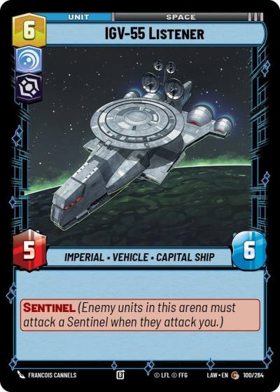 IGV-55 Listener 100/264 A Lawless Time Star Wars card