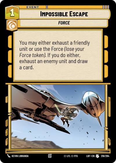 Impossible Escape 218/264 Legends of the Force Star Wars card