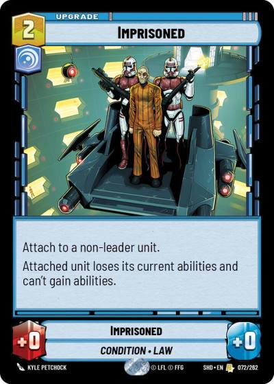 Imprisoned 072/262 Shadows of the Galaxy Star Wars card
