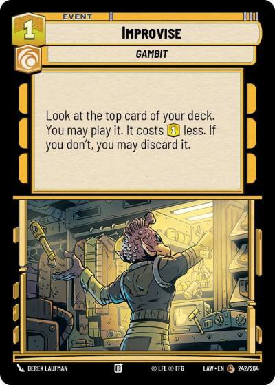 Improvise 242/264 A Lawless Time Star Wars card