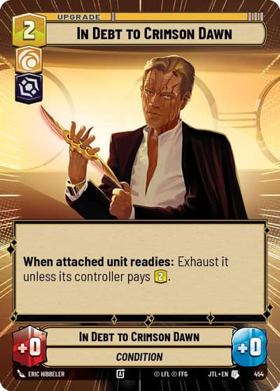 In Debt to Crimson Dawn (Hyperspace) 454 Jump to Lightspeed Star Wars card