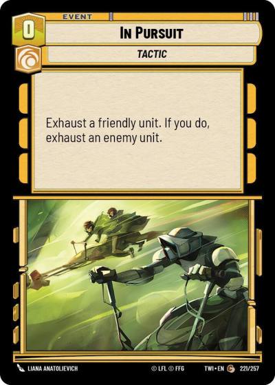 In Pursuit 221/257 Twilight of the Republic Star Wars card