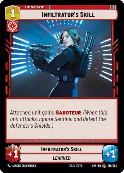 Infiltrator's Skill 166/252 Spark of Rebellion Star Wars card
