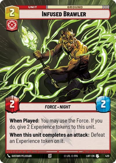 Infused Brawler (Hyperspace) 420 Legends of the Force Star Wars card