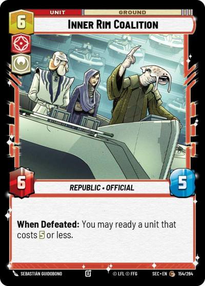 Inner Rim Coalition 154/264 Secrets of Power Star Wars card