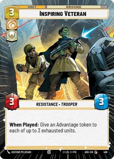 Inspiring Veteran (Hyperspace) 469 Ashes of the Empire Star Wars card