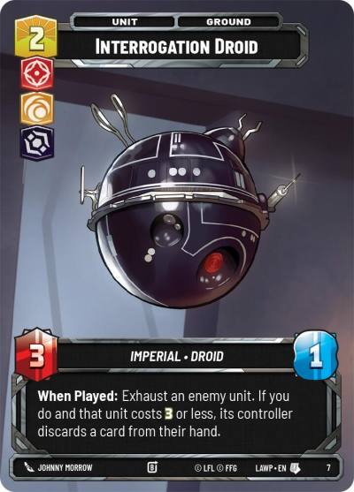 Interrogation Droid 7 A Lawless Time: Weekly Play Promos Star Wars card