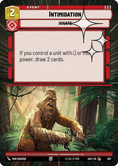 Intimidation (Hyperspace Foil) Star Wars Unlimited card