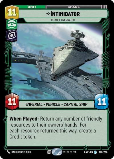 Intimidator - Citadel Overwatch 140/264 A Lawless Time Star Wars card