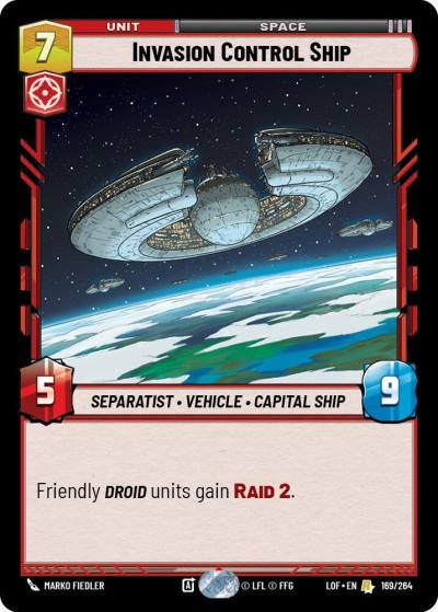 Invasion Control Ship 169/264 Legends of the Force Star Wars card