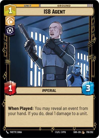 ISB Agent 176/252 Spark of Rebellion Star Wars card